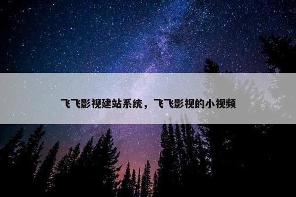 飞飞影视建站系统，飞飞影视的小视频