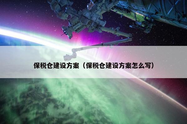 保税仓建设方案（保税仓建设方案怎么写）
