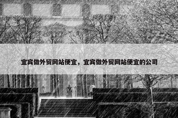 宜宾做外贸网站便宜，宜宾做外贸网站便宜的公司