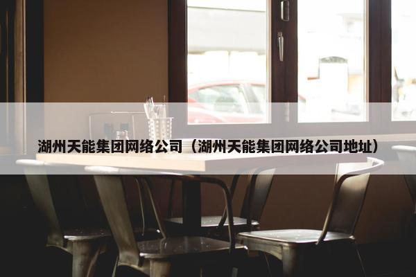 湖州天能集团网络公司（湖州天能集团网络公司地址）