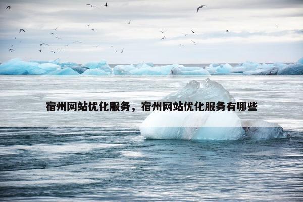 宿州网站优化服务，宿州网站优化服务有哪些
