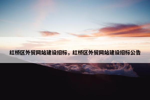 红桥区外贸网站建设招标，红桥区外贸网站建设招标公告