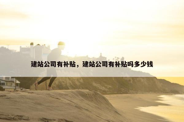 建站公司有补贴，建站公司有补贴吗多少钱