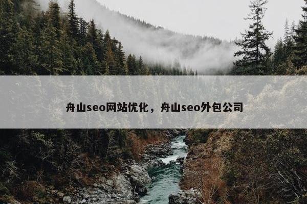 舟山seo网站优化，舟山seo外包公司