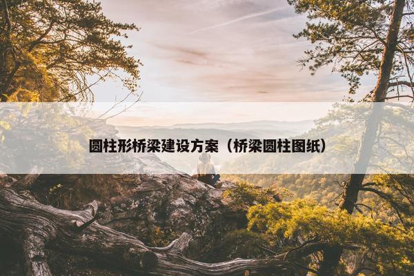 圆柱形桥梁建设方案（桥梁圆柱图纸）