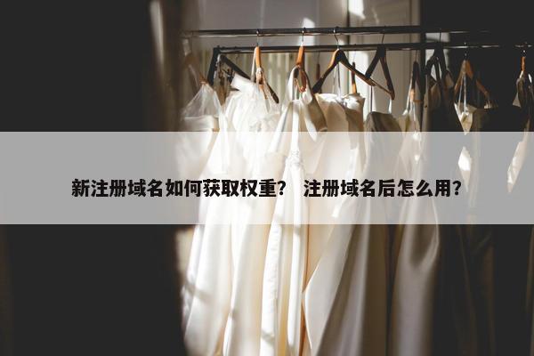 新注册域名如何获取权重？ 注册域名后怎么用？