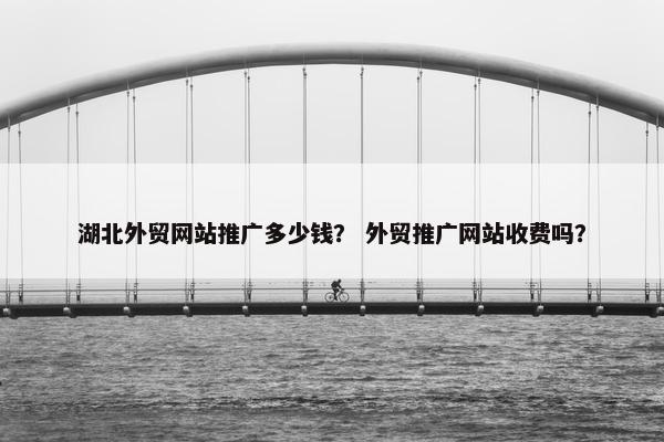 湖北外贸网站推广多少钱？ 外贸推广网站收费吗？