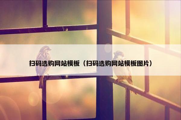 扫码选购网站模板（扫码选购网站模板图片）