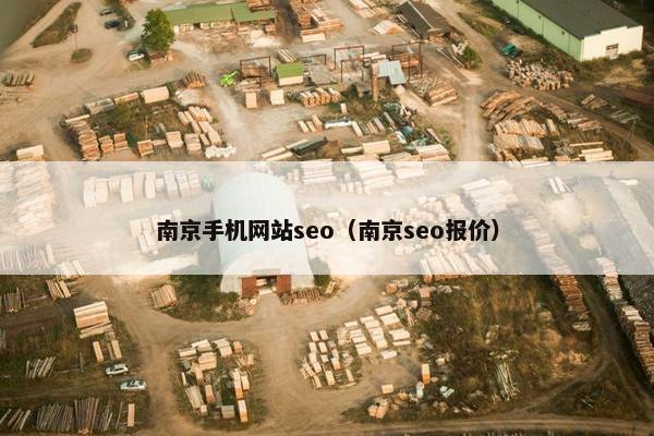 南京手机网站seo（南京seo报价）