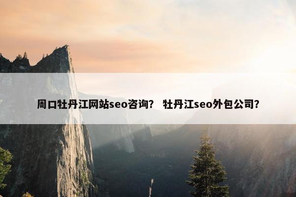 周口牡丹江网站seo咨询？ 牡丹江seo外包公司？