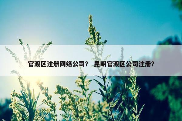 官渡区注册网络公司？ 昆明官渡区公司注册？