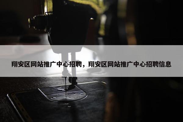 翔安区网站推广中心招聘，翔安区网站推广中心招聘信息