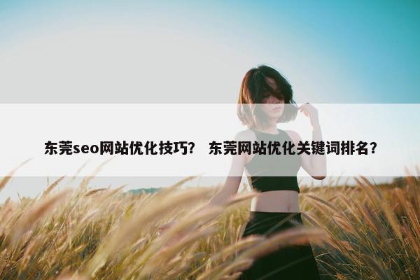东莞seo网站优化技巧？ 东莞网站优化关键词排名？