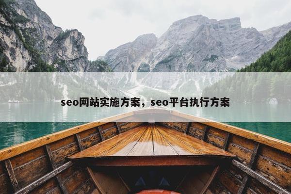 seo网站实施方案，seo平台执行方案