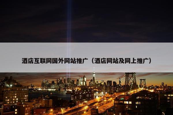 酒店互联网国外网站推广（酒店网站及网上推广）