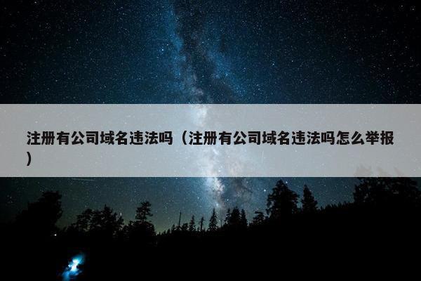 注册有公司域名违法吗（注册有公司域名违法吗怎么举报）