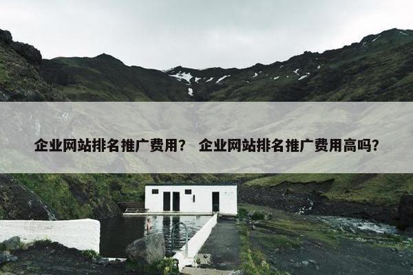 企业网站排名推广费用？ 企业网站排名推广费用高吗？