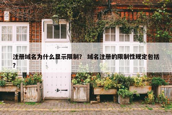注册域名为什么显示限制？ 域名注册的限制性规定包括？