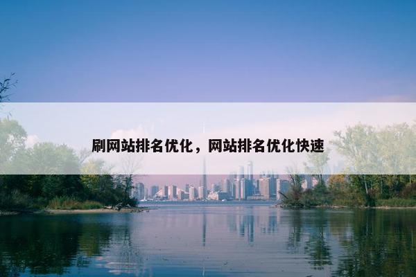 刷网站排名优化，网站排名优化快速