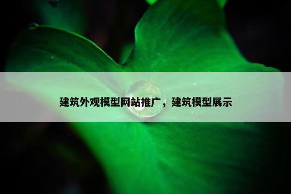 建筑外观模型网站推广，建筑模型展示