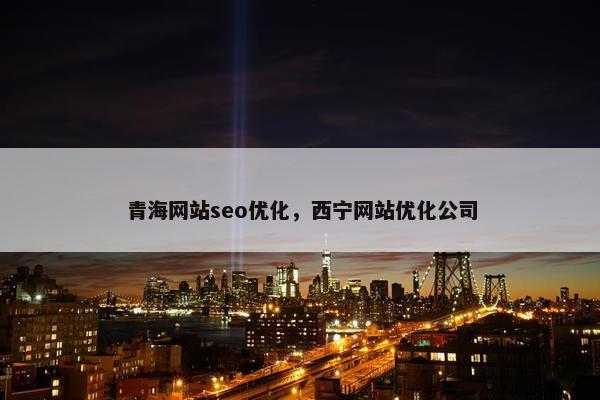 青海网站seo优化，西宁网站优化公司
