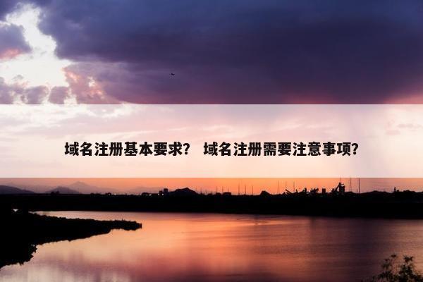 域名注册基本要求？ 域名注册需要注意事项？