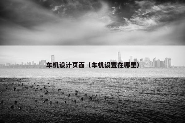 车机设计页面（车机设置在哪里）