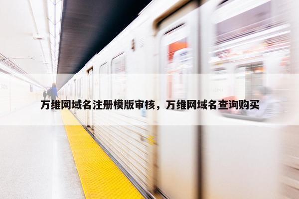 万维网域名注册模版审核，万维网域名查询购买