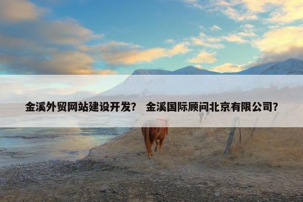 金溪外贸网站建设开发？ 金溪国际顾问北京有限公司？