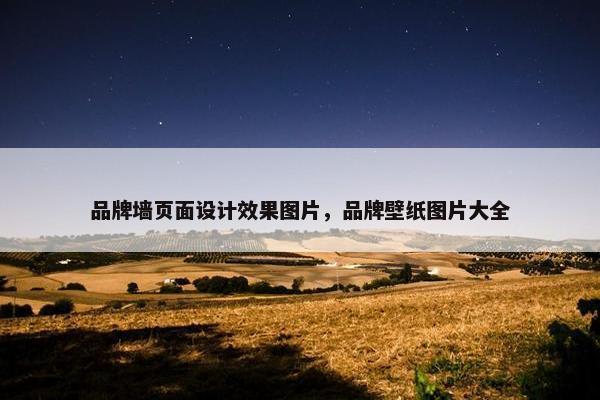 品牌墙页面设计效果图片，品牌壁纸图片大全