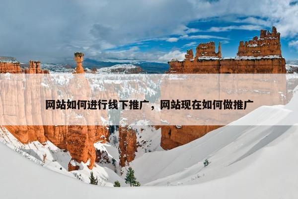 网站如何进行线下推广，网站现在如何做推广