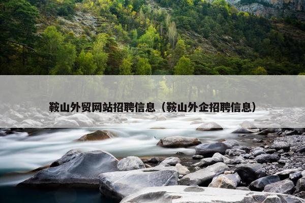 鞍山外贸网站招聘信息（鞍山外企招聘信息）