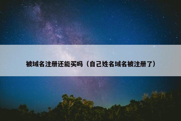 被域名注册还能买吗（自己姓名域名被注册了）