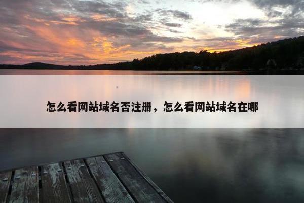怎么看网站域名否注册，怎么看网站域名在哪