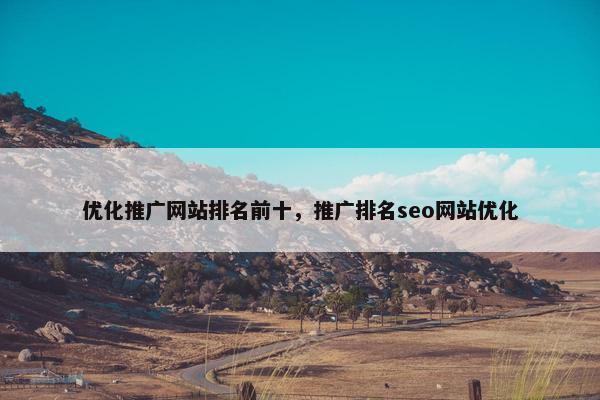 优化推广网站排名前十，推广排名seo网站优化
