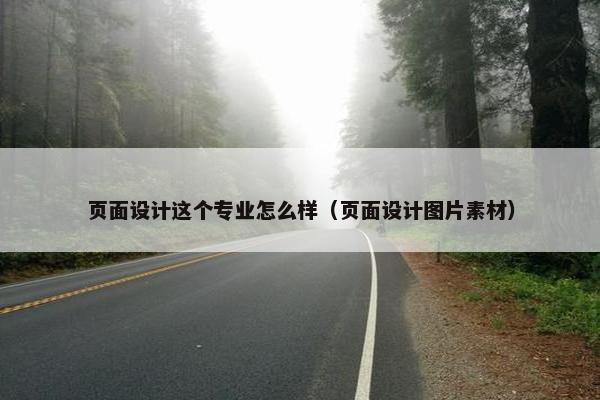 页面设计这个专业怎么样（页面设计图片素材）