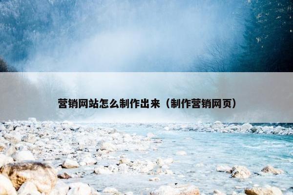 营销网站怎么制作出来（制作营销网页）