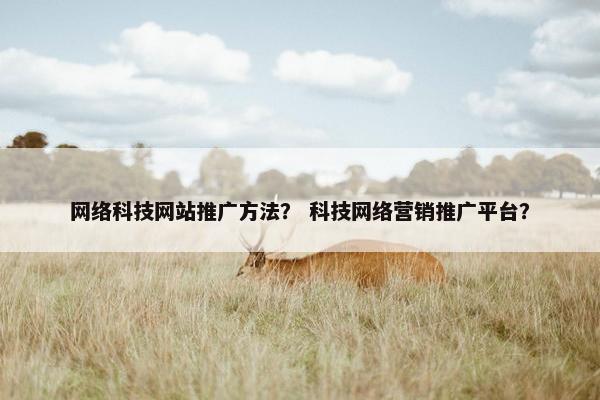 网络科技网站推广方法？ 科技网络营销推广平台？
