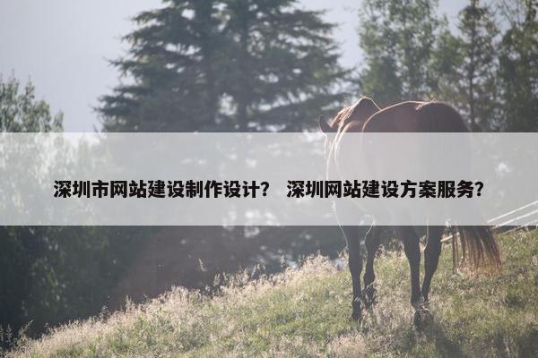 深圳市网站建设制作设计？ 深圳网站建设方案服务？