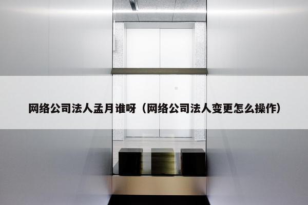 网络公司法人孟月谁呀（网络公司法人变更怎么操作）