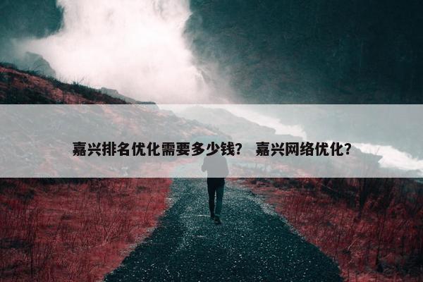 嘉兴排名优化需要多少钱？ 嘉兴网络优化？