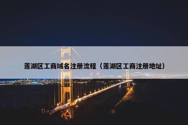 莲湖区工商域名注册流程（莲湖区工商注册地址）