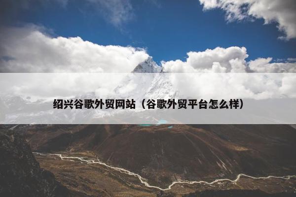 绍兴谷歌外贸网站（谷歌外贸平台怎么样）