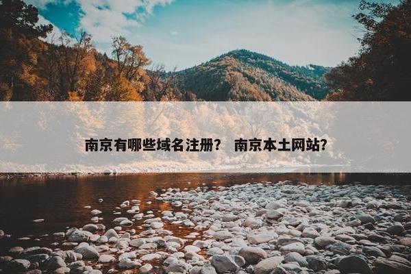 南京有哪些域名注册？ 南京本土网站？