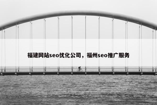 福建网站seo优化公司，福州seo推广服务