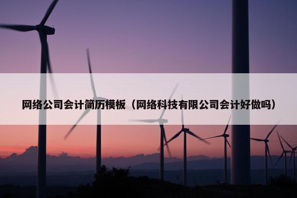网络公司会计简历模板（网络科技有限公司会计好做吗）