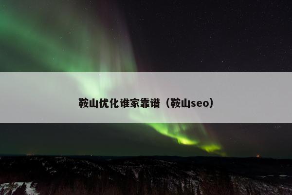 鞍山优化谁家靠谱（鞍山seo）