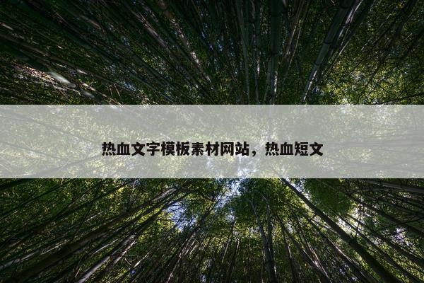 热血文字模板素材网站，热血短文