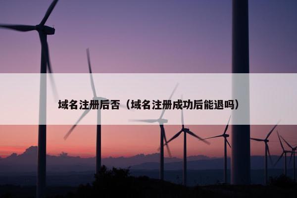 域名注册后否（域名注册成功后能退吗）