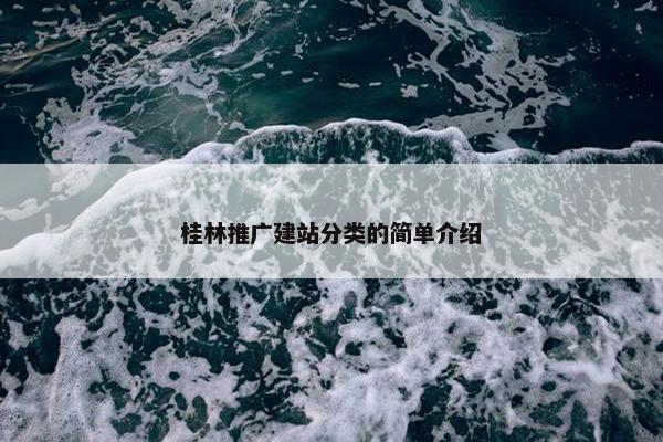 桂林推广建站分类的简单介绍